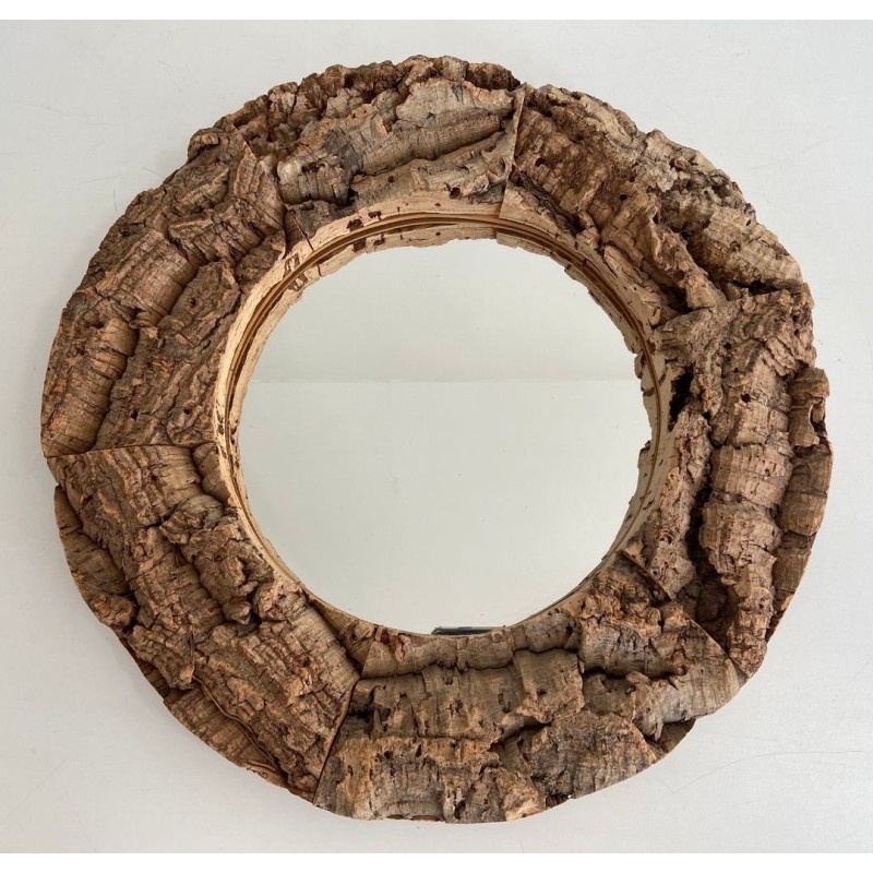 Cork and Wood Mirror