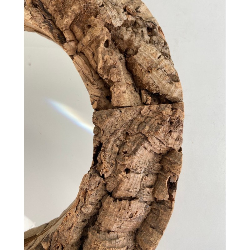 Cork and Wood Mirror