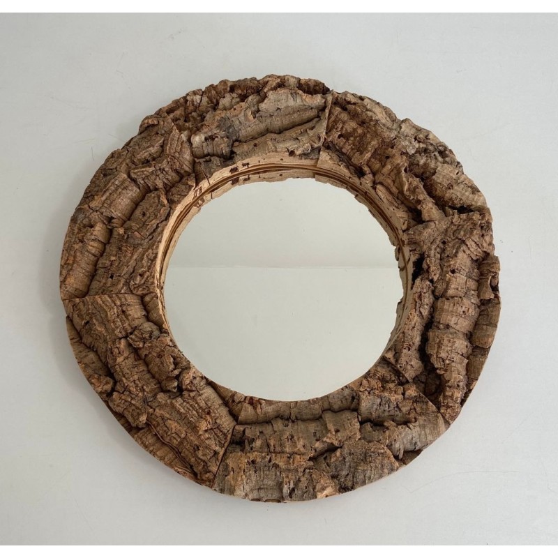 Cork and Wood Mirror