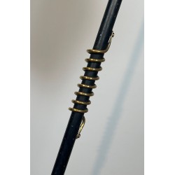 Black Lacquered Brass Floor Lamp, Style of Jean Royère, c.1950 | Maison BARROIS