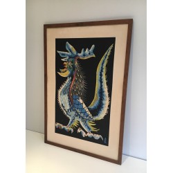 Rooster Print Signed by Jean Lurçat