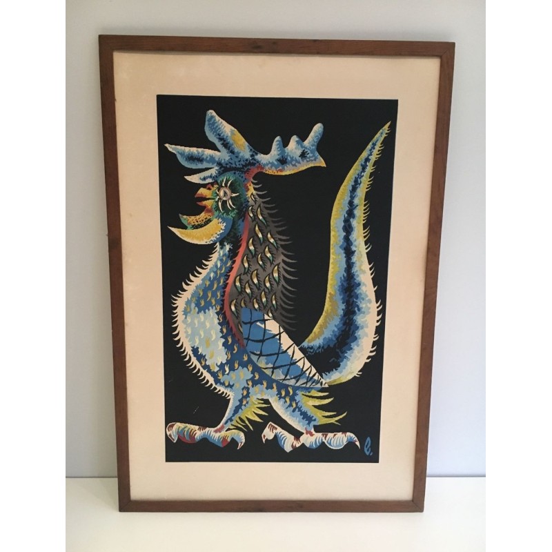 Rooster Print Signed by Jean Lurçat