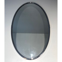 Miroir Ovale Chromé de Style Art Déco