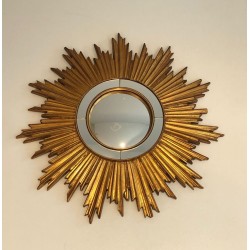 Gilt Resin Sunburst Mirror