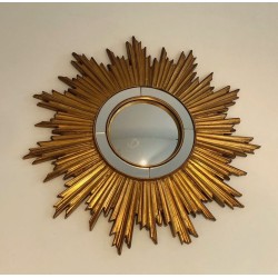 Gilt Resin Sunburst Mirror