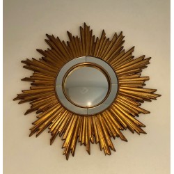 Gilt Resin Sunburst Mirror