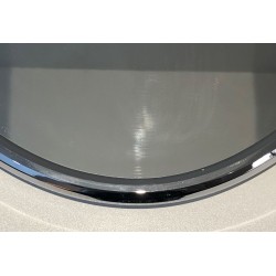Chromed Oval Mirror in the Art Deco Style