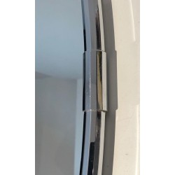 Miroir Ovale Chromé de Style Art Déco