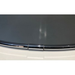 Miroir Ovale Chromé de Style Art Déco