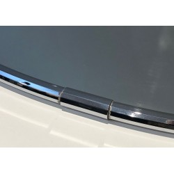 Chromed Oval Mirror in the Art Deco Style