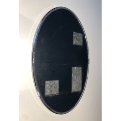 Miroir Ovale Chromé de Style Art Déco