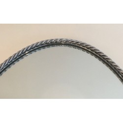 Pair of Oval Silvered Mirrors attributed to Maison Bagués