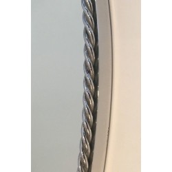 Pair of Oval Silvered Mirrors attributed to Maison Bagués