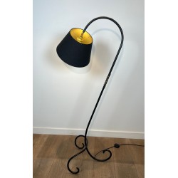 Lampadaire Métal Laqué Laiton, Goût Jean Royère, v.1950 | Maison BARROIS