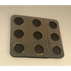 Modernist Brushed Steel and Brass Multi-Photo Frame