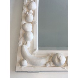 Unique Decorative Plaster Mirror with Fruits Decors