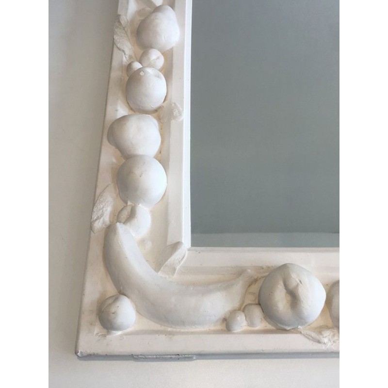 Unique Decorative Plaster Mirror with Fruits Decors