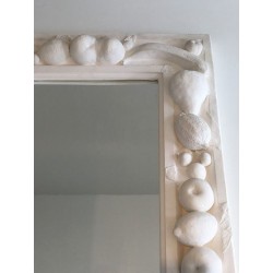 Unique Decorative Plaster Mirror with Fruits Decors