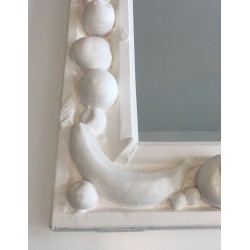 Unique Miroir Décoratif en Plâtre à Décors de Fruits