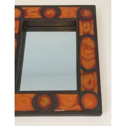 Miroir en Céramique dans les tons Orangés