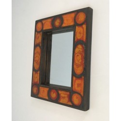 Miroir en Céramique dans les tons Orangés