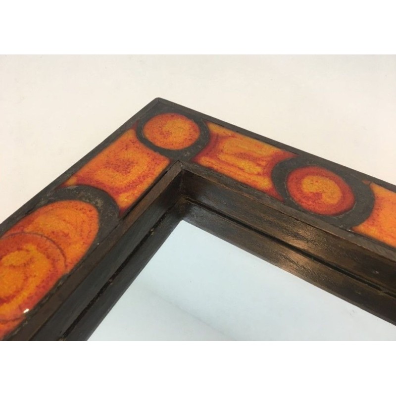 Miroir en Céramique dans les tons Orangés