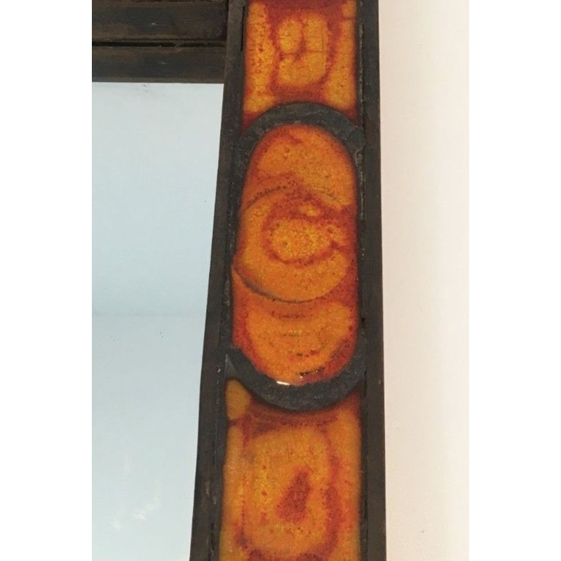 Miroir en Céramique dans les tons Orangés