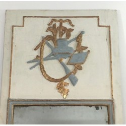 Miroir de Style Louis XVI en bois Sculpté Patiné