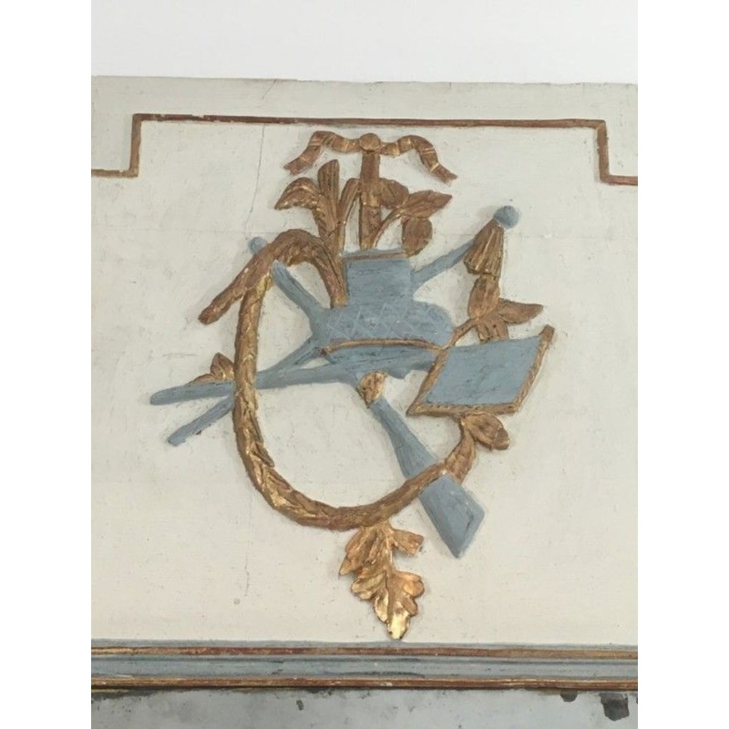 Miroir de Style Louis XVI en bois Sculpté Patiné