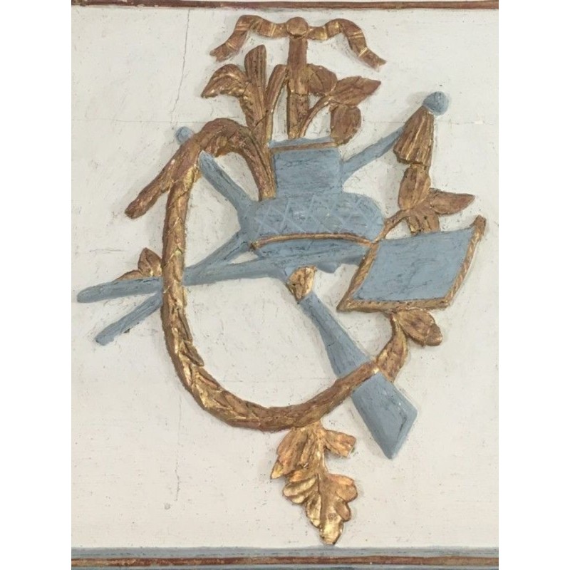 Miroir de Style Louis XVI en bois Sculpté Patiné