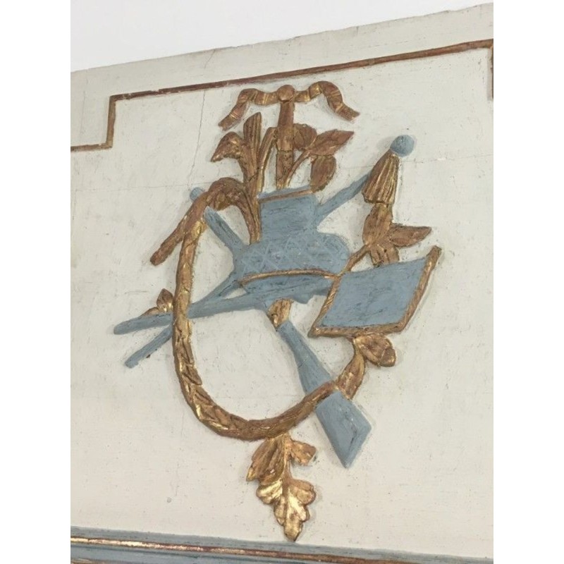 Miroir de Style Louis XVI en bois Sculpté Patiné