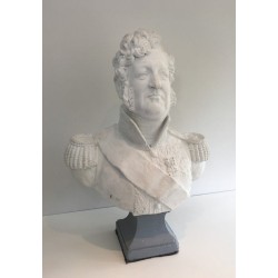 Important Buste en Plâtre Représentant Louis-Philippe