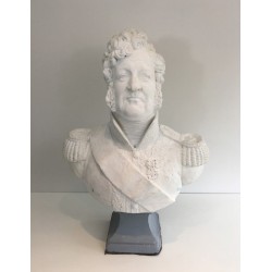 Important Buste en Plâtre Représentant Louis-Philippe