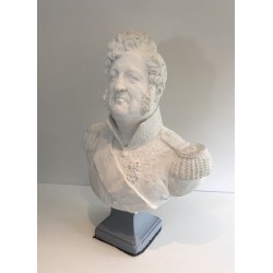 Important Buste en Plâtre Représentant Louis-Philippe