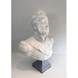 Important Buste en Plâtre Représentant Louis-Philippe