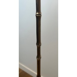 Lampadaire de Parquet en Bronze Façon Faux-Bambou de la Maison Baguès