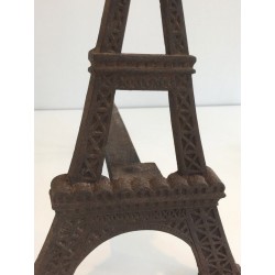 Very Rare Eiffel Tower Cast Iron Andirons