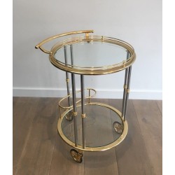 Gun metal and Gilt Drinks Trolley