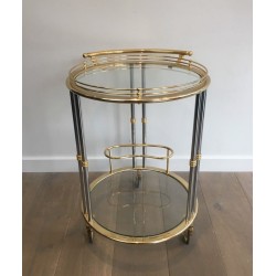 Gun metal and Gilt Drinks Trolley
