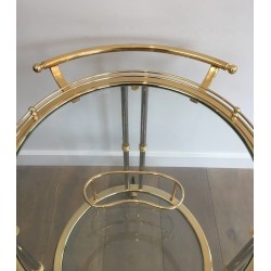 Gun metal and Gilt Drinks Trolley