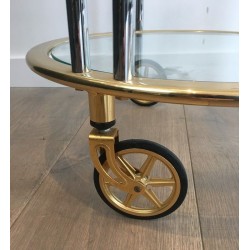 Gun metal and Gilt Drinks Trolley