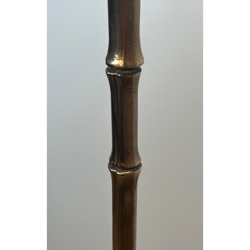 Lampadaire en Bronze Faux-Bambou, Maison Baguès, Art Déco, vers 1940