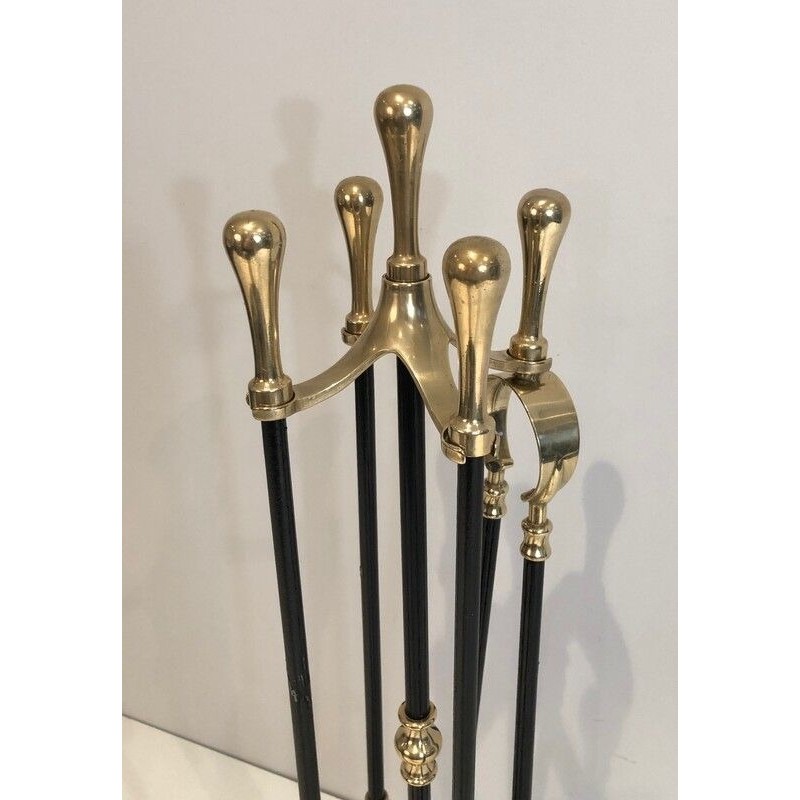 Nécessaire de Feu en Laiton et Métal Laqué
