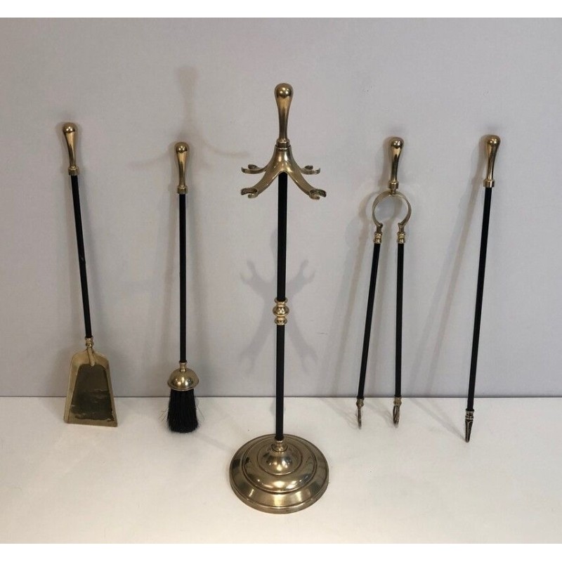 Nécessaire de Feu en Laiton et Métal Laqué