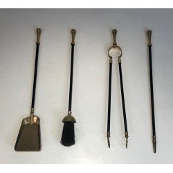 Nécessaire de Feu en Laiton et Métal Laqué