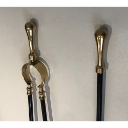 Nécessaire de Feu en Laiton et Métal Laqué