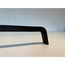 Pair of Wrought Iron Andirons in the style of Jacques Adnet