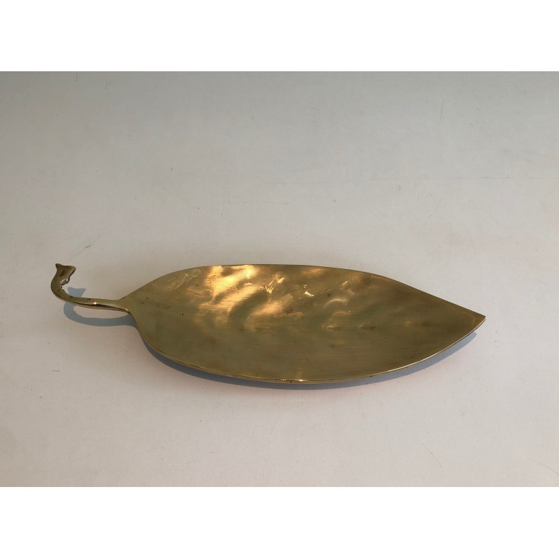 Brass Leaf-Form Vide-Poche, French Work, circa 1970