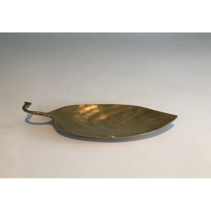 Brass Leaf-Form Vide-Poche, French Work, circa 1970