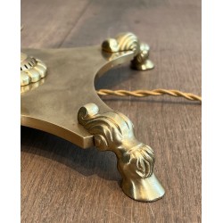 Neoclassical Brass Floor Lamp with Claw Feet, Maison Jansen, circa 1940